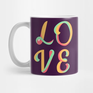 Love typographic lettering Mug